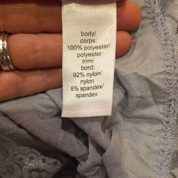 Maurices Silver Lace Trim & Silver Studded Neckline Camisole. Size Small - Picture 5 of 7